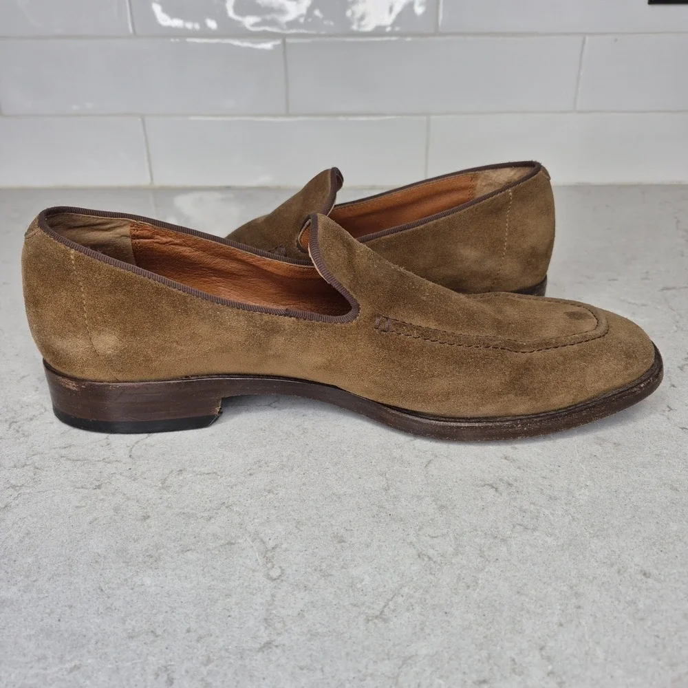 FRYE Men's Size 10D‎ JEFFERSON VENETIAN LOAFER Suede CHESTNUT